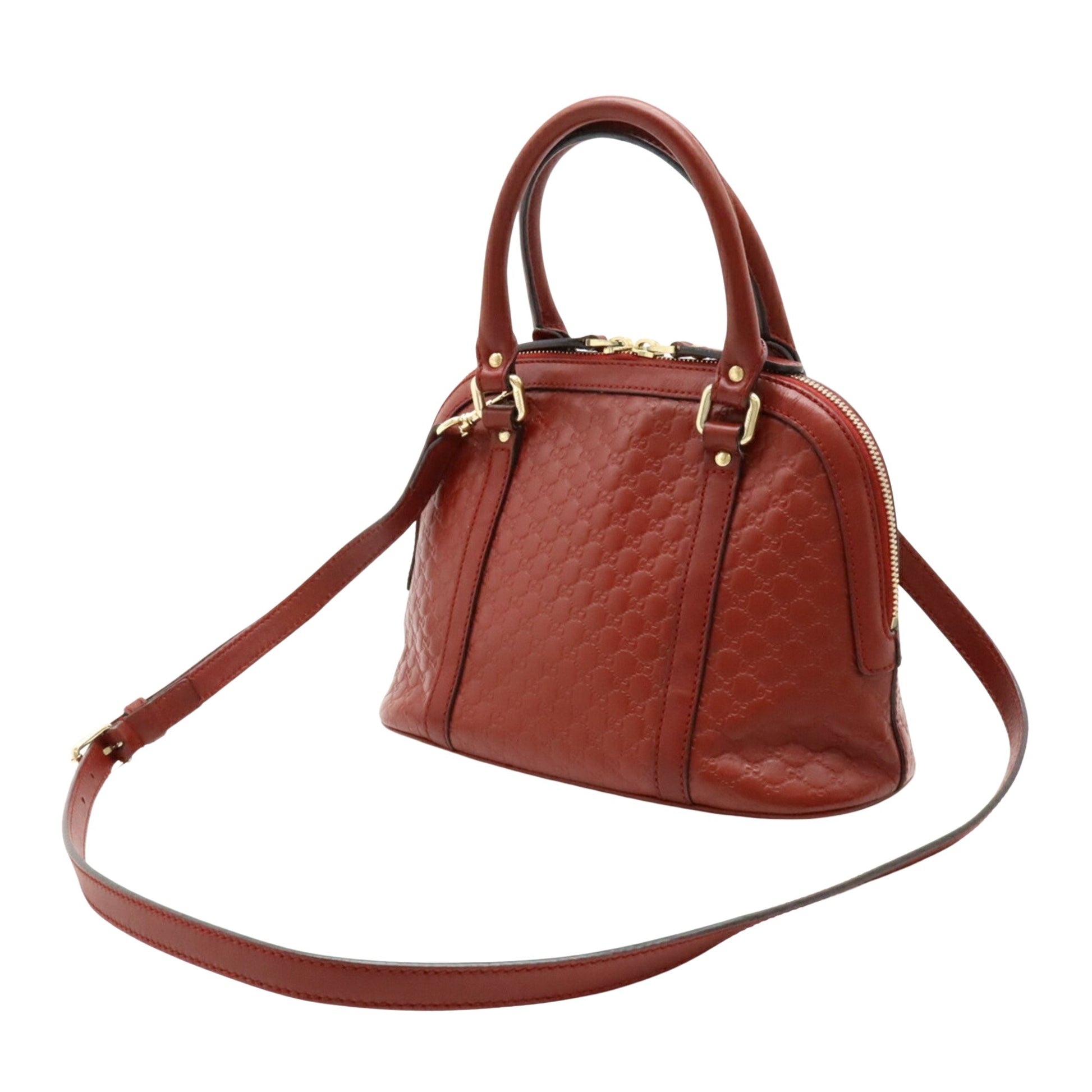 Gucci Micro guccissima, Red, Leather, handbag