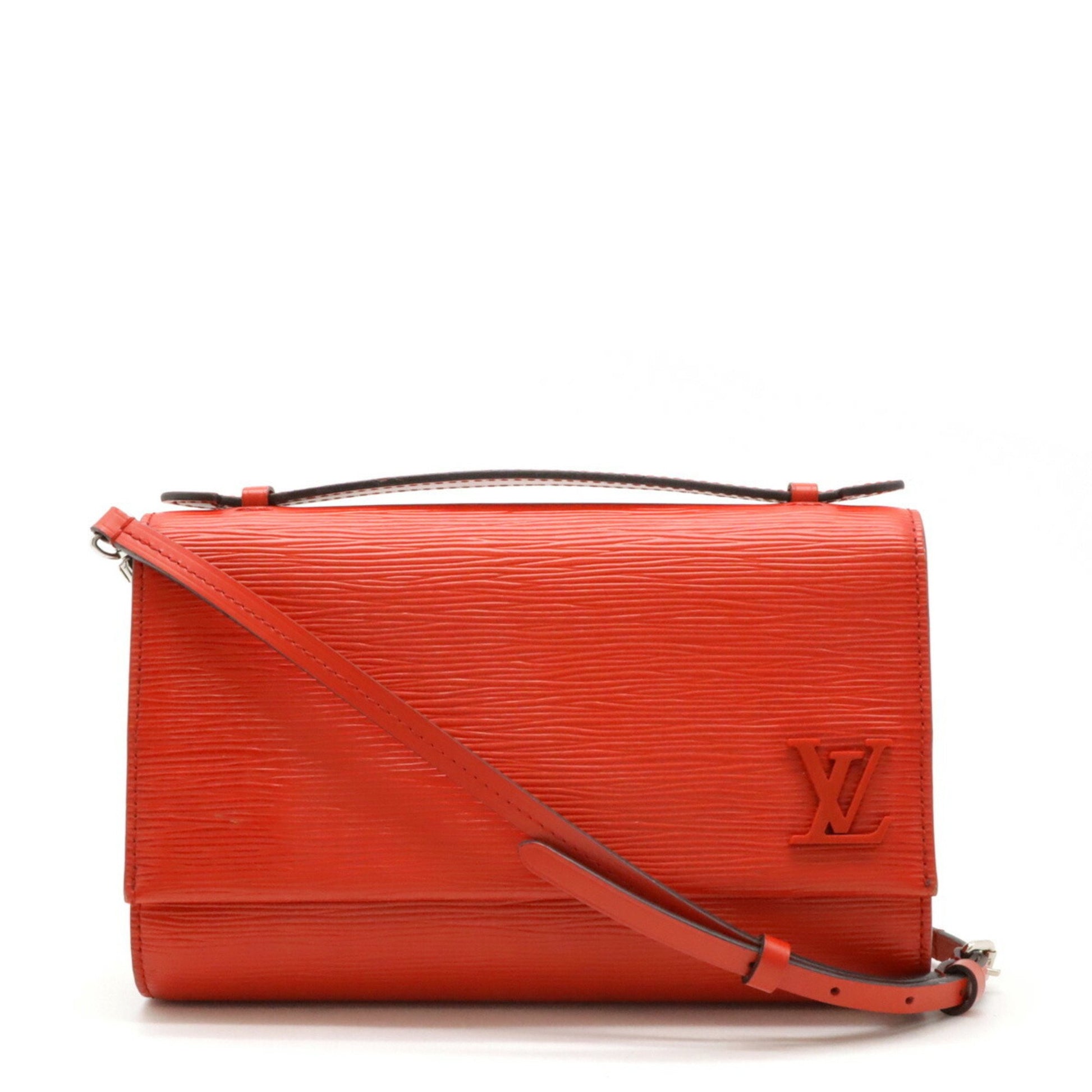 Louis Vuitton Cléry, Red, Leather, clutch