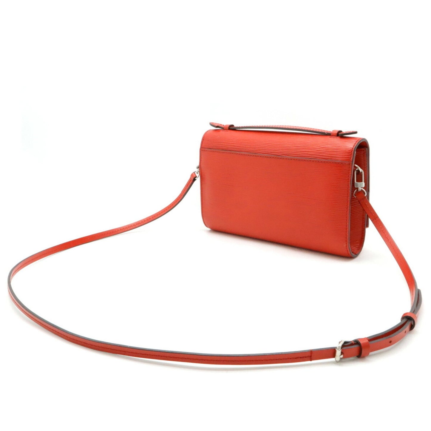 Louis Vuitton Cléry, Red, Leather, clutch