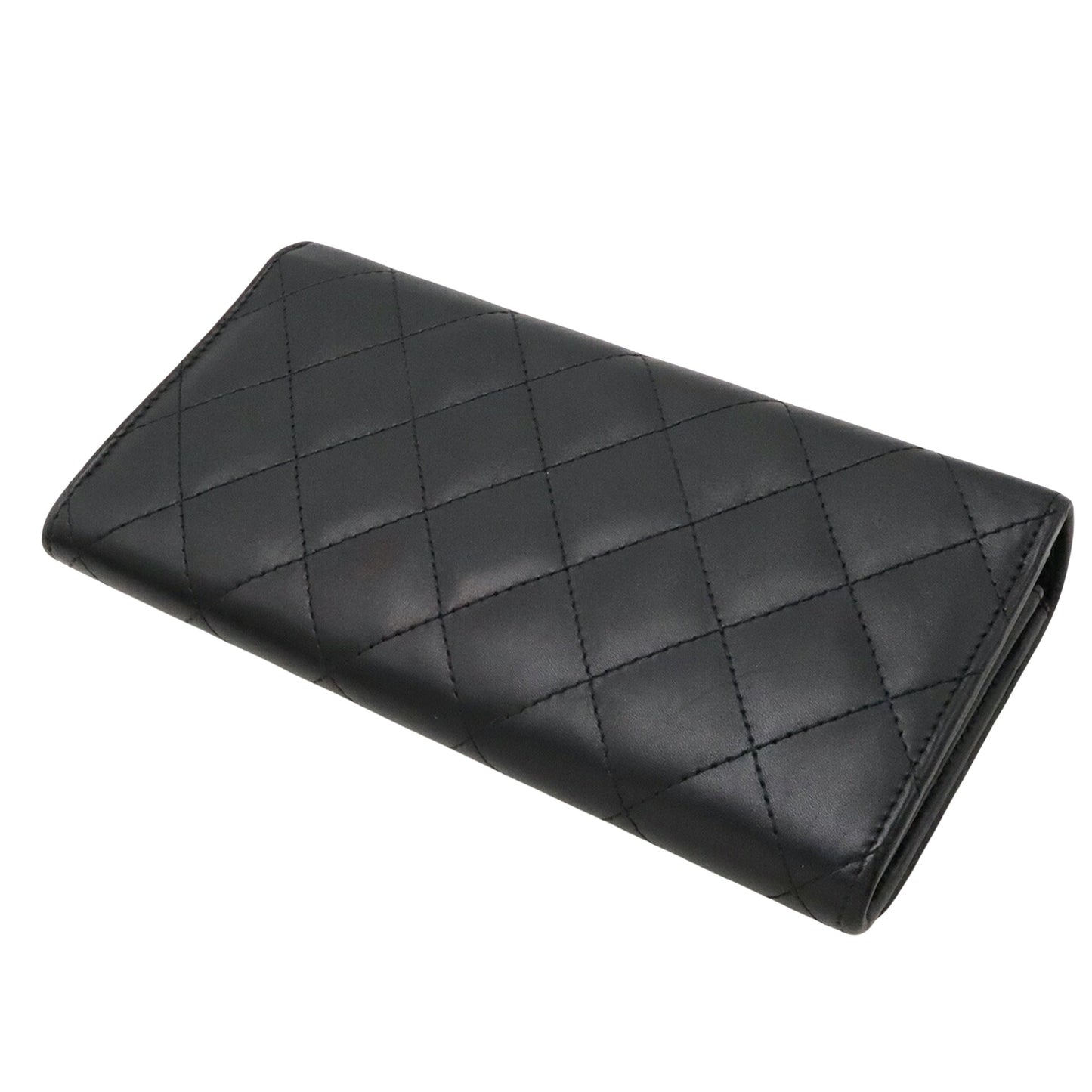 Chanel Cambon line, Black, Calfskin, wallet