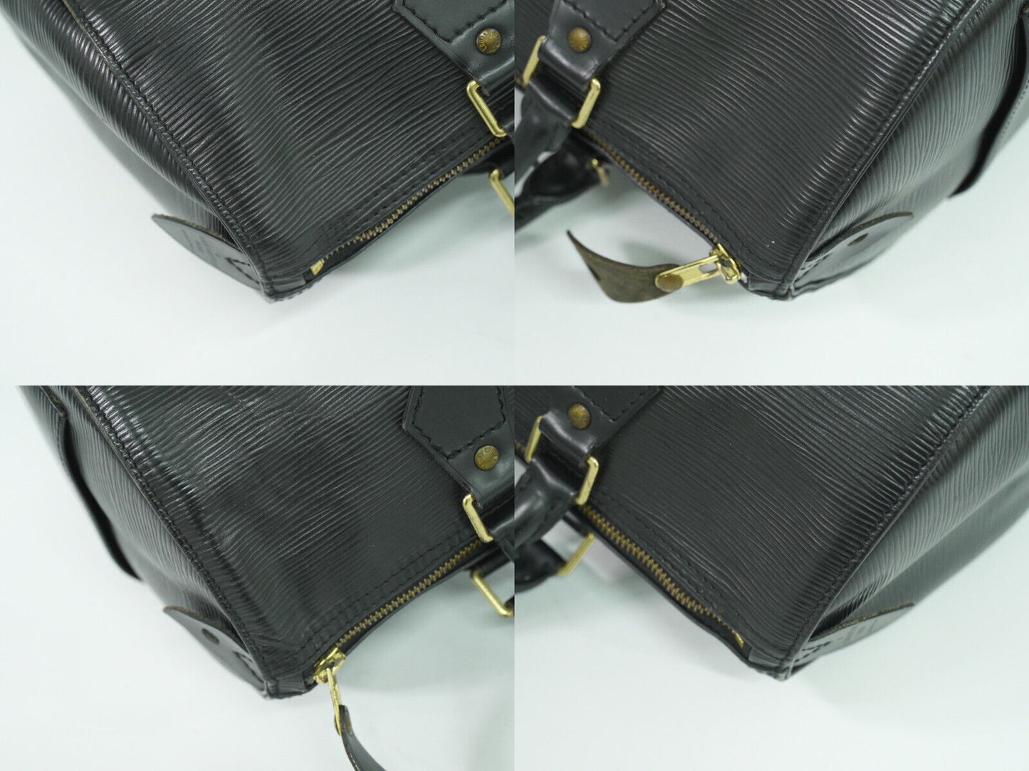 Louis Vuitton Speedy 30, Black, Leather, handbag