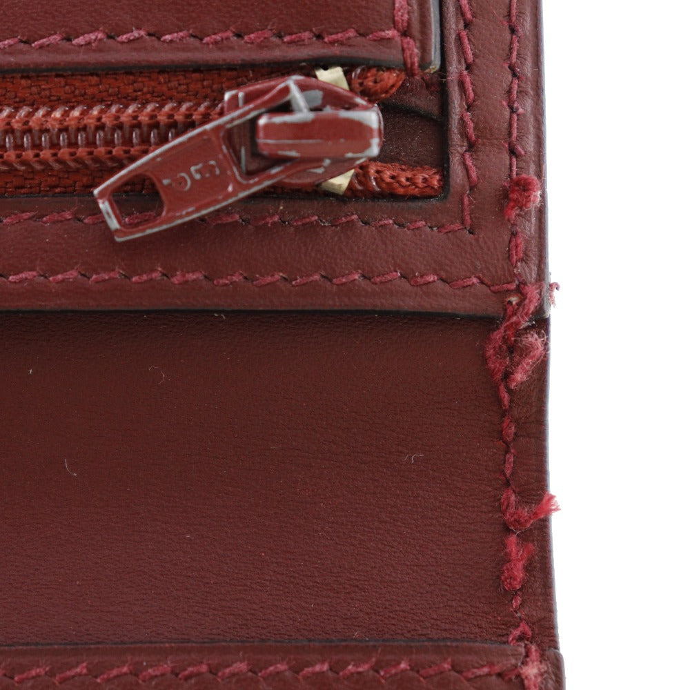 Hermès Béarn, Burgundy, Leather, wallet