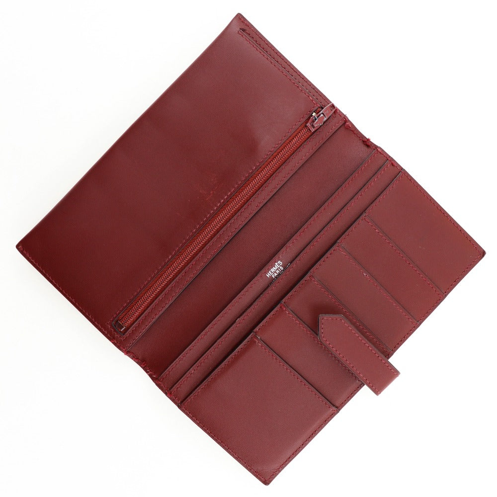 Hermès Béarn, Burgundy, Leather, wallet