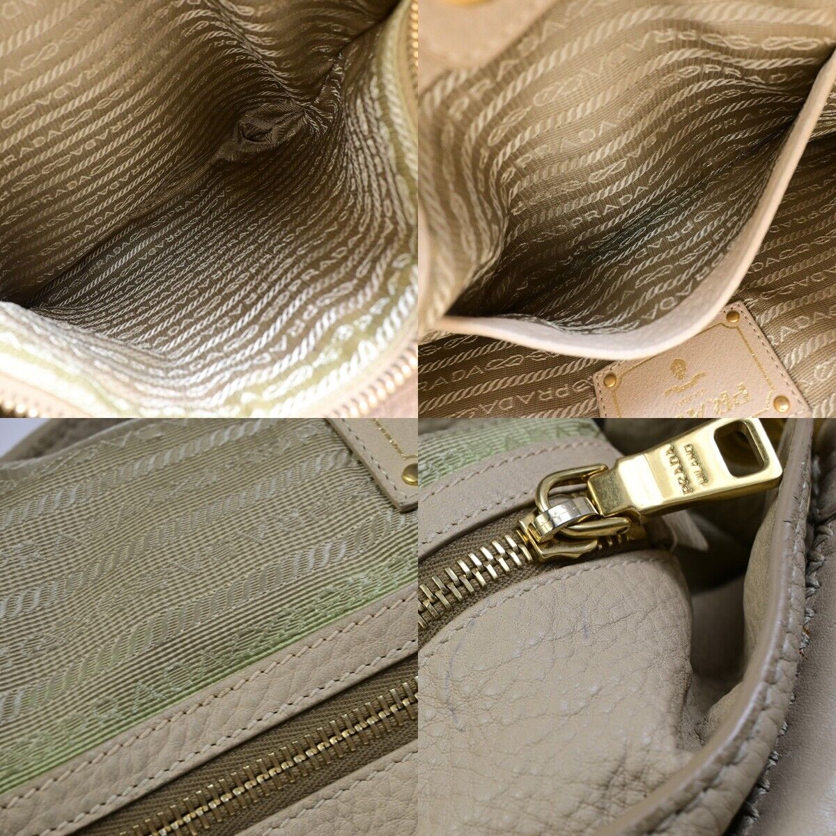 Prada Boost 700 V3, Beige, Leather, handbag