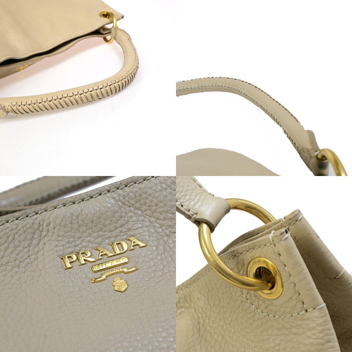 Prada Boost 700 V3, Beige, Leather, handbag