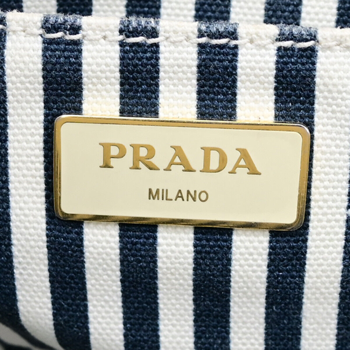 Prada Canapa, White, Canvas, handbag