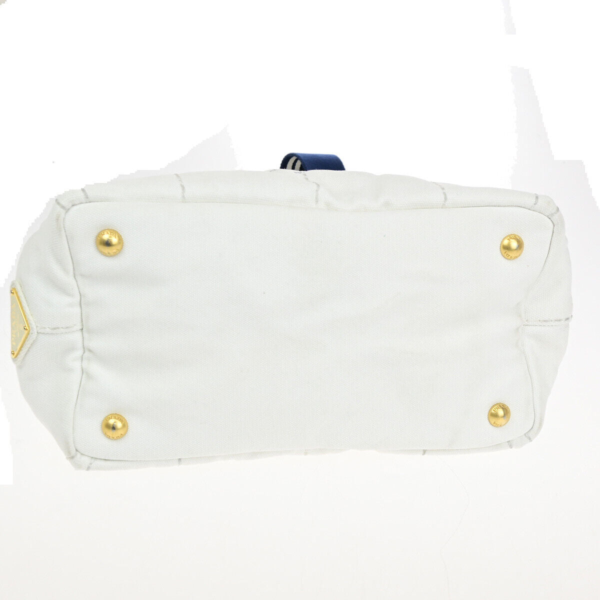 Prada Canapa, White, Canvas, handbag