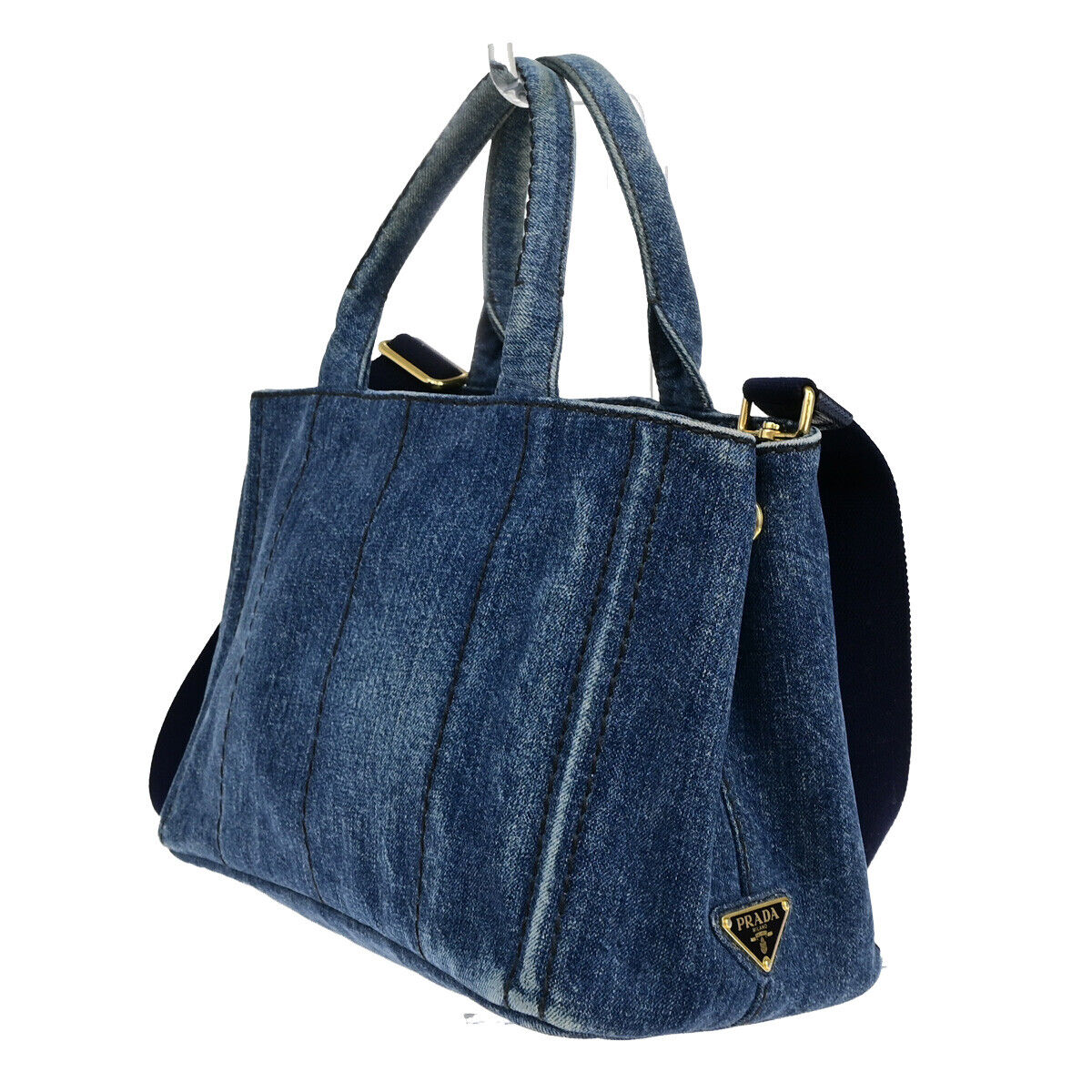 Prada Canapa, Blue, Denim - Jeans, handbag