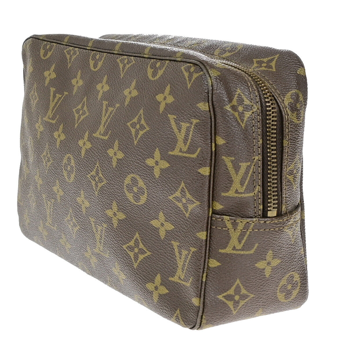 Louis Vuitton Trousse Toilette 28, Brown, Canvas, clutch