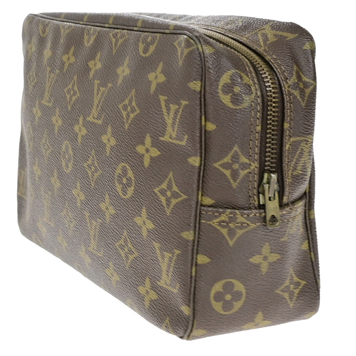 Louis Vuitton Trousse Toilette 28, Brown, Canvas, clutch