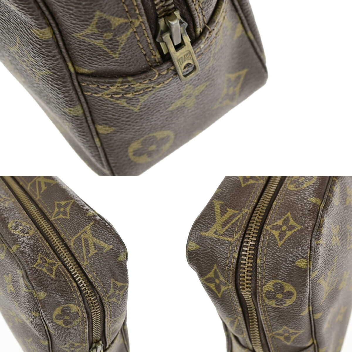 Louis Vuitton Trousse Toilette 28, Brown, Canvas, clutch