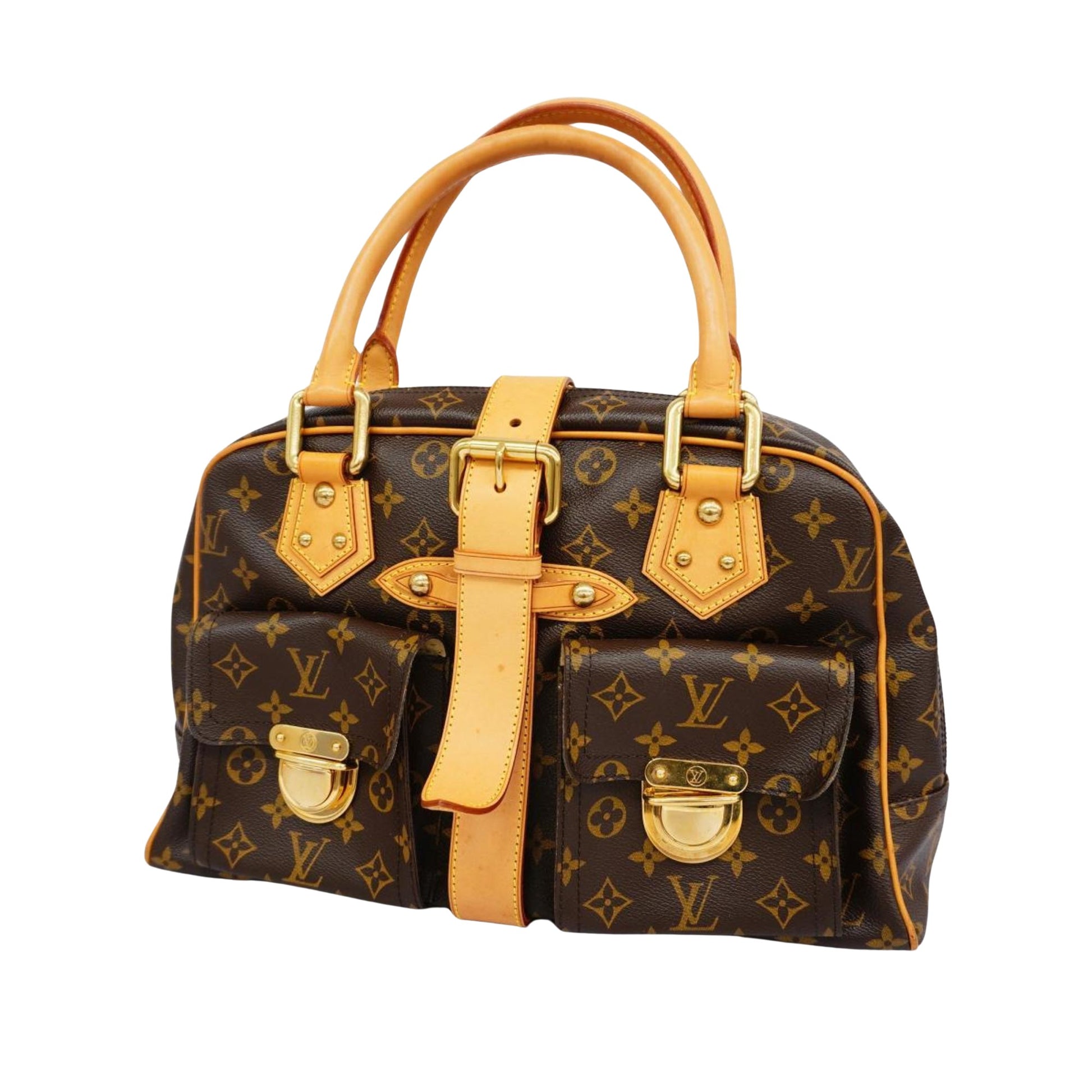 Louis Vuitton Manhattan, Brown, Canvas, tote