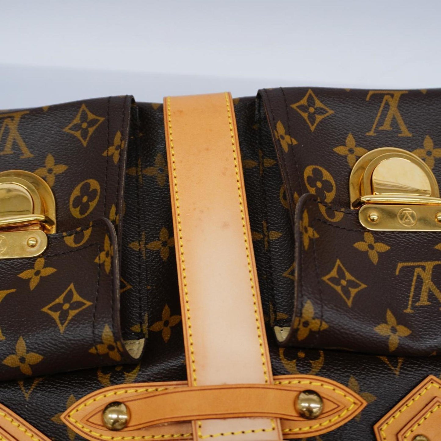 Louis Vuitton Manhattan, Brown, Canvas, tote