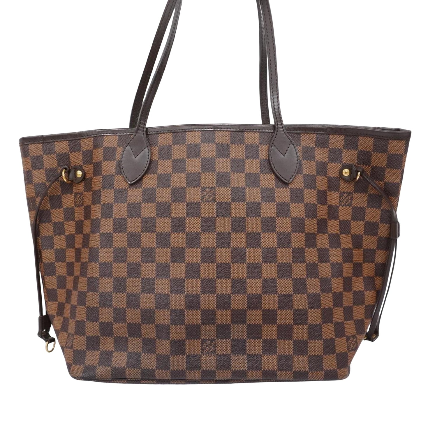 Louis Vuitton Neverfull MM, Brown, Canvas, tote