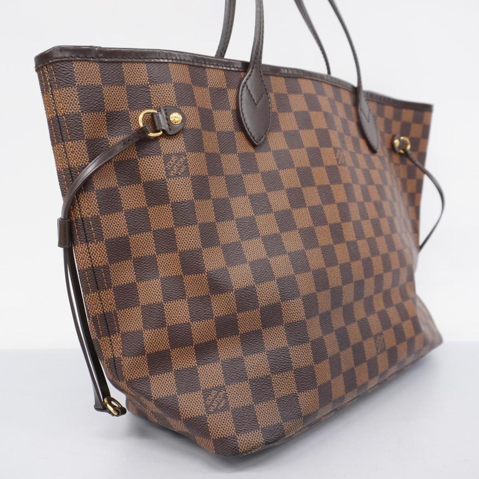 Louis Vuitton Neverfull MM, Brown, Canvas, tote