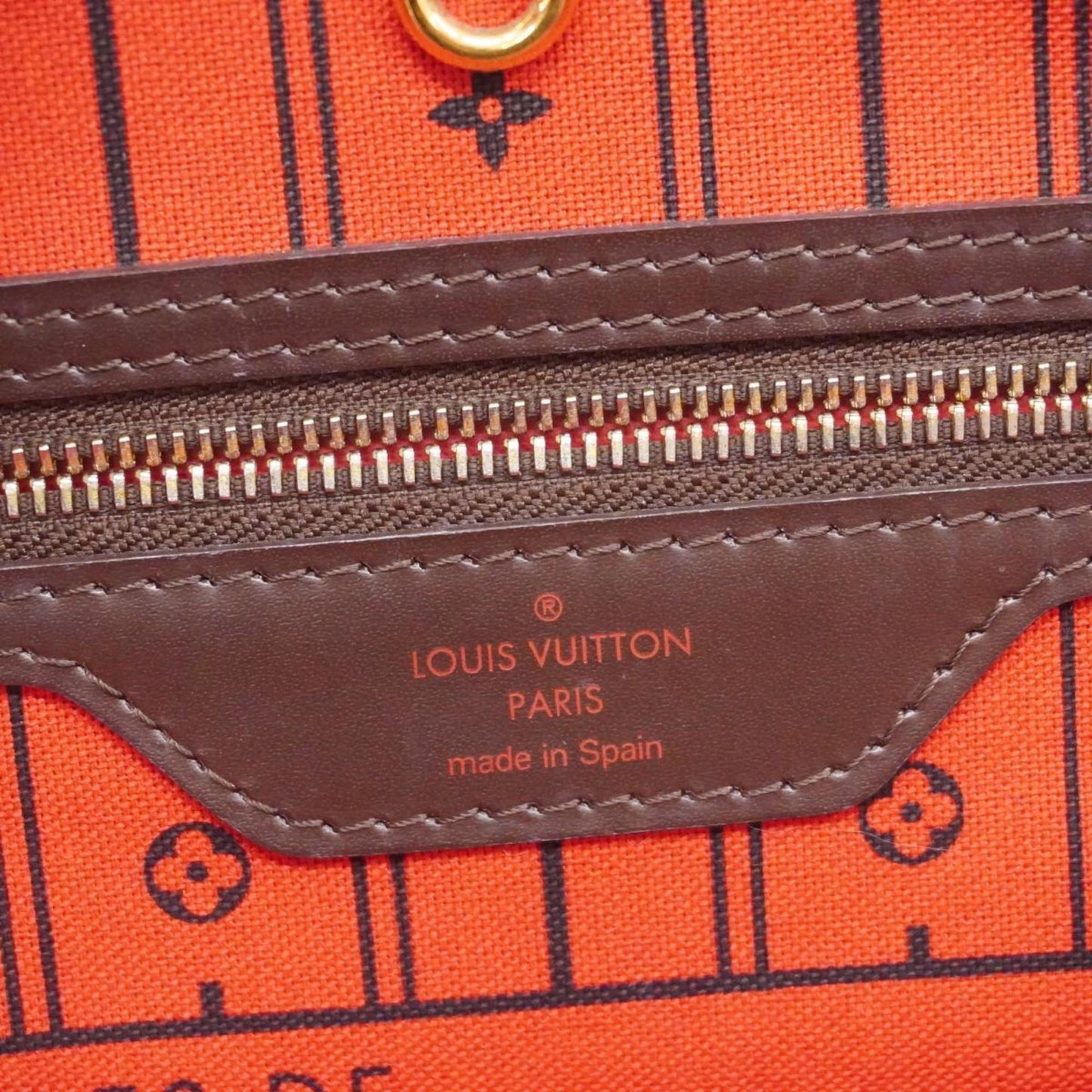 Louis Vuitton Neverfull MM, Brown, Canvas, tote