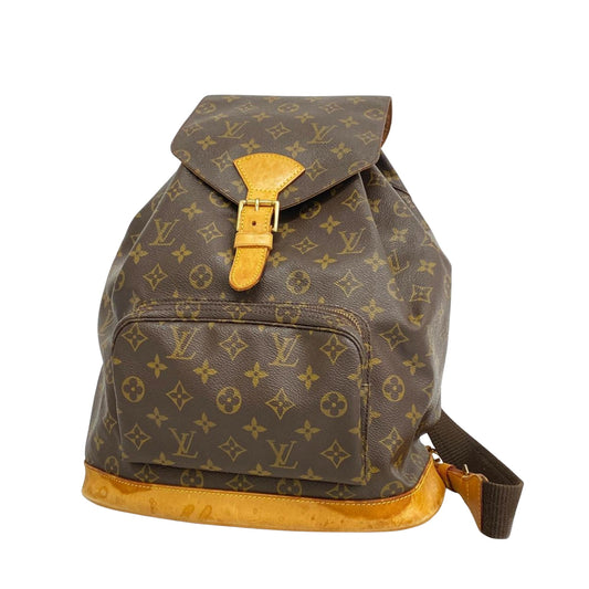 Louis Vuitton Montsouris GM, Brown, Canvas, backpack