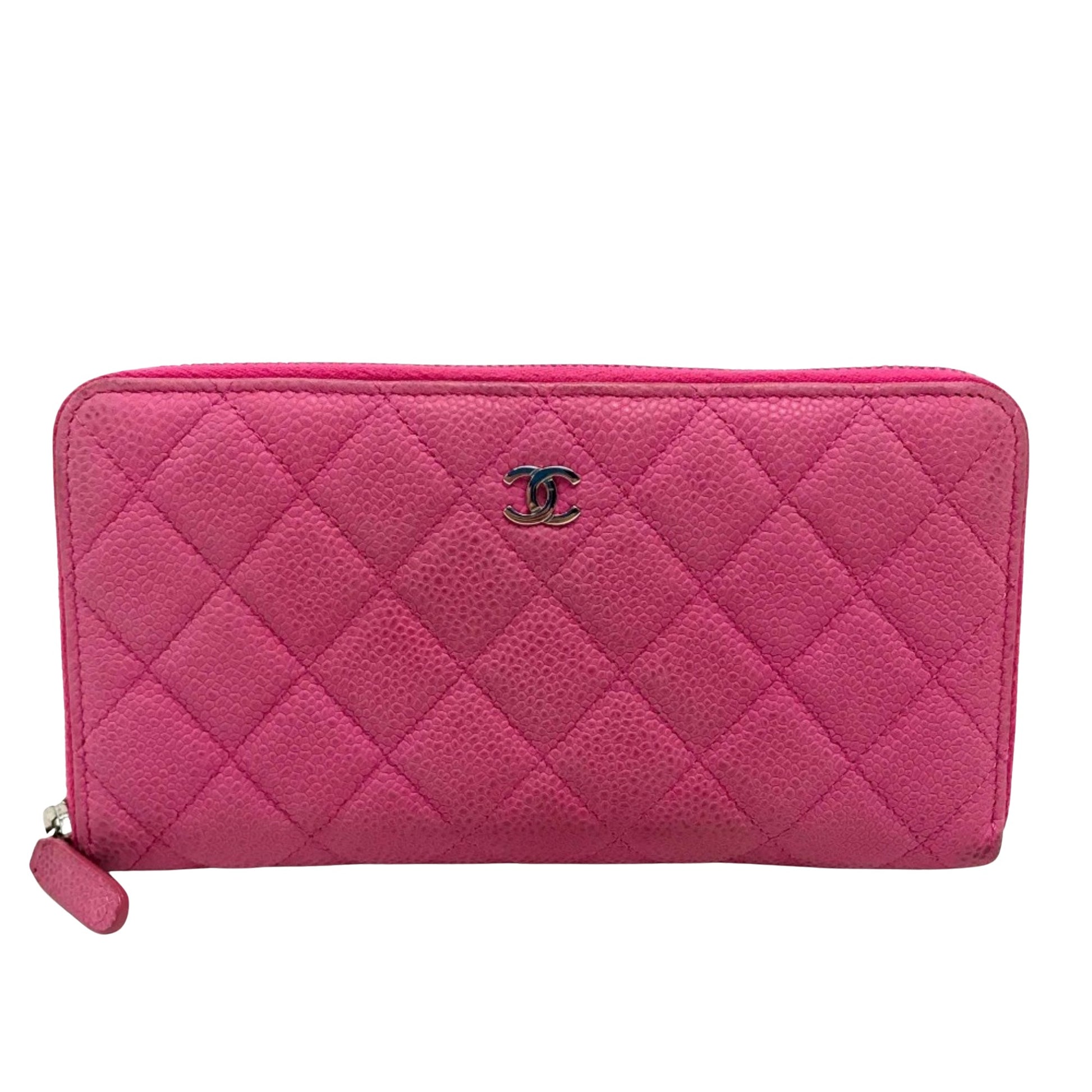 Chanel Coco Mark, Pink, Leather, wallet