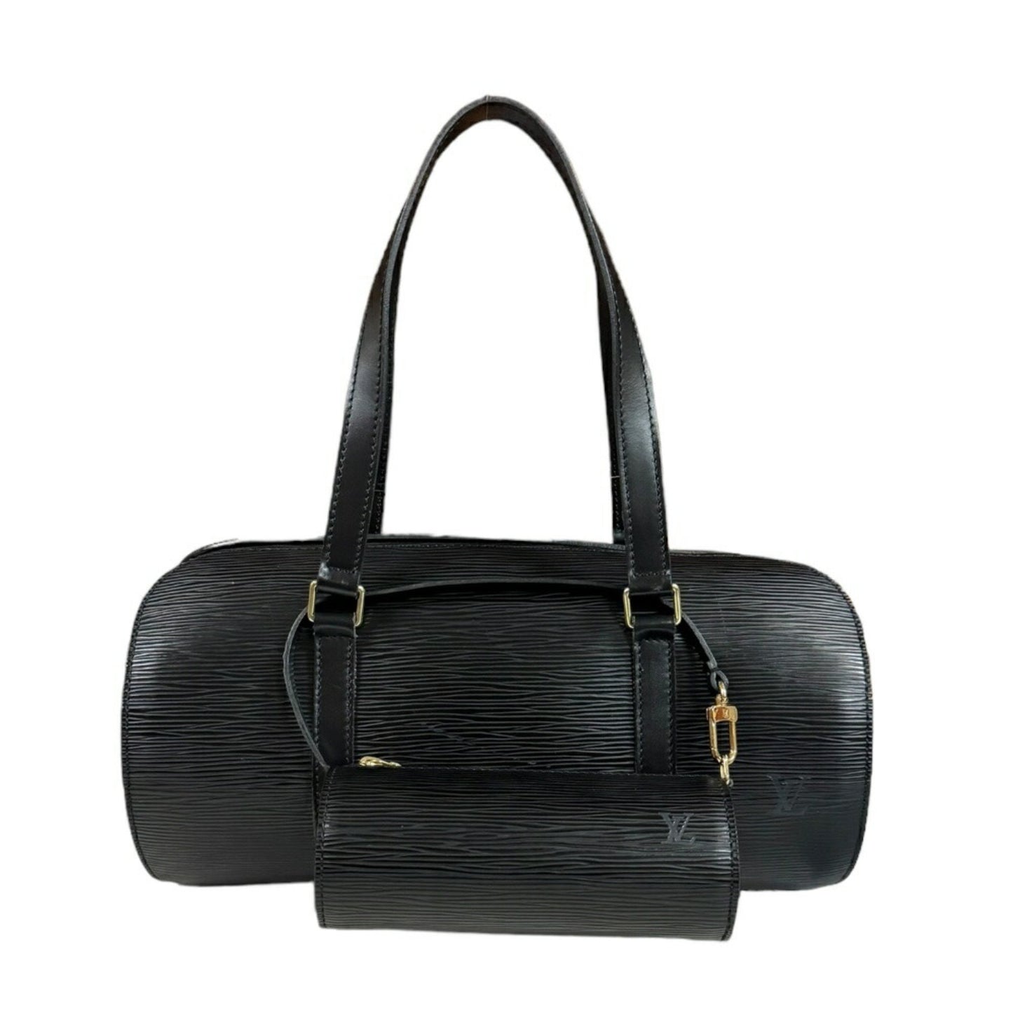 Louis Vuitton Papillon 30, Black, Leather, handbag