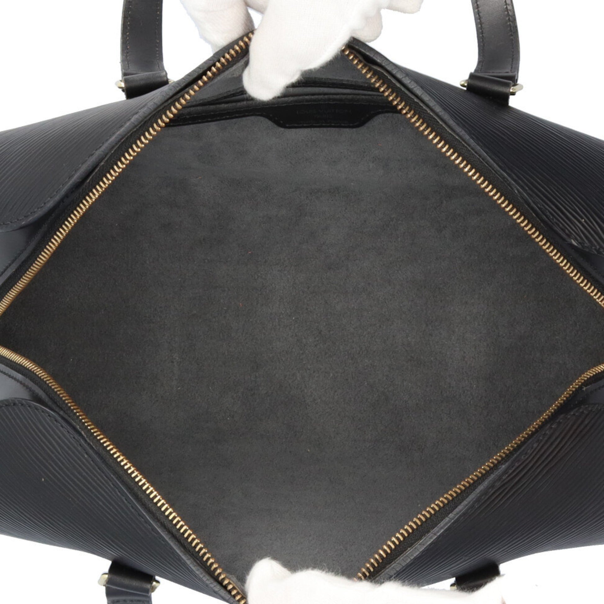 Louis Vuitton Papillon 30, Black, Leather, handbag