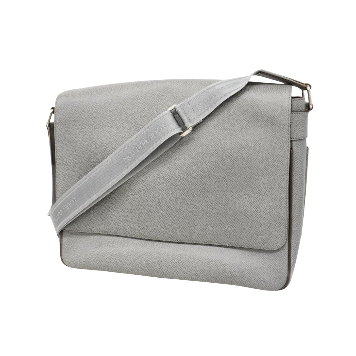 Louis Vuitton Roman, Grey, Leather, shoulder