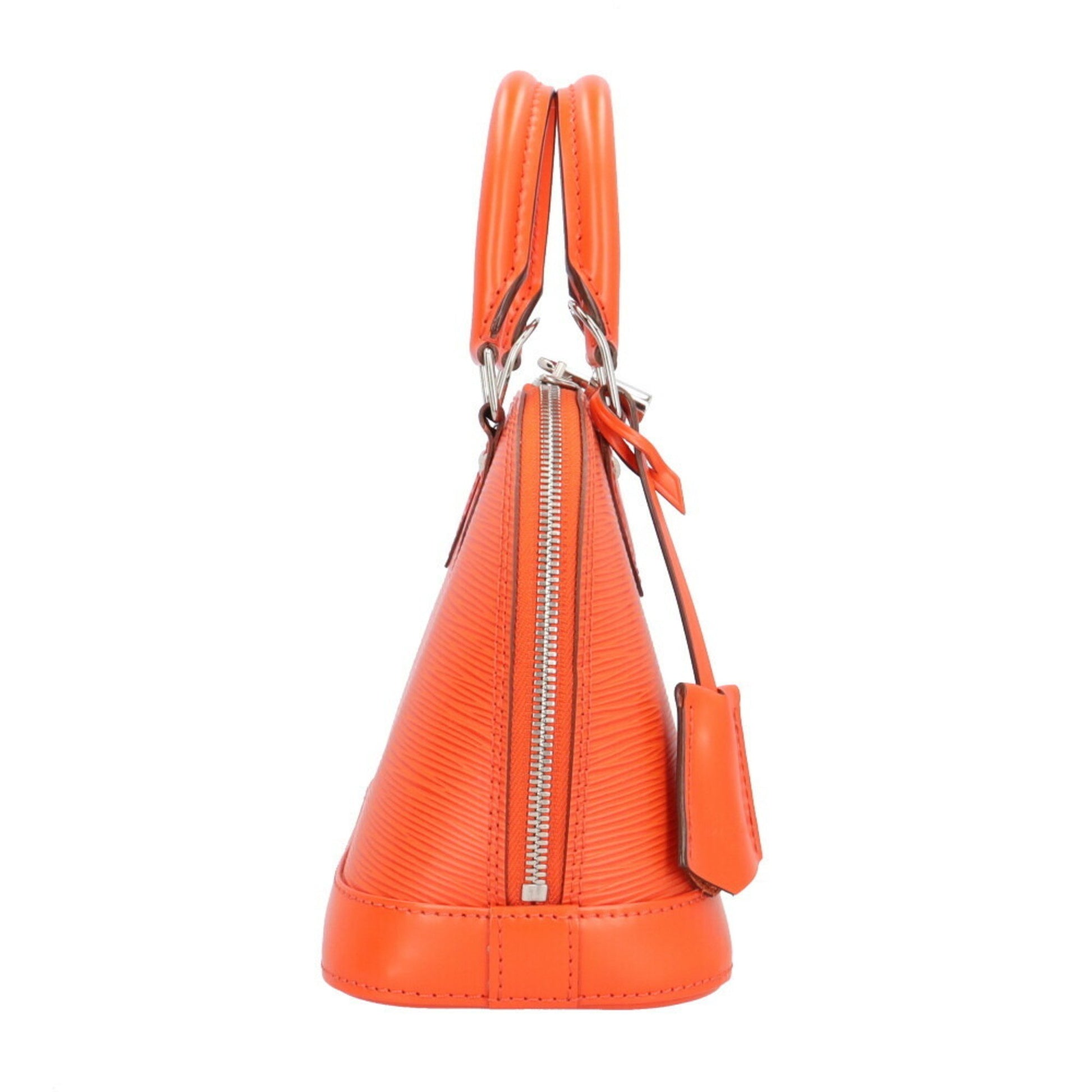 Louis Vuitton Alma BB, Orange, Leather, handbag