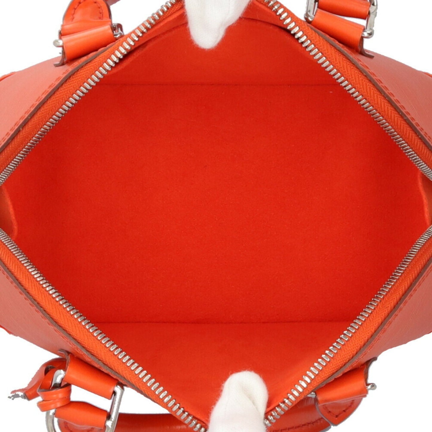 Louis Vuitton Alma BB, Orange, Leather, handbag