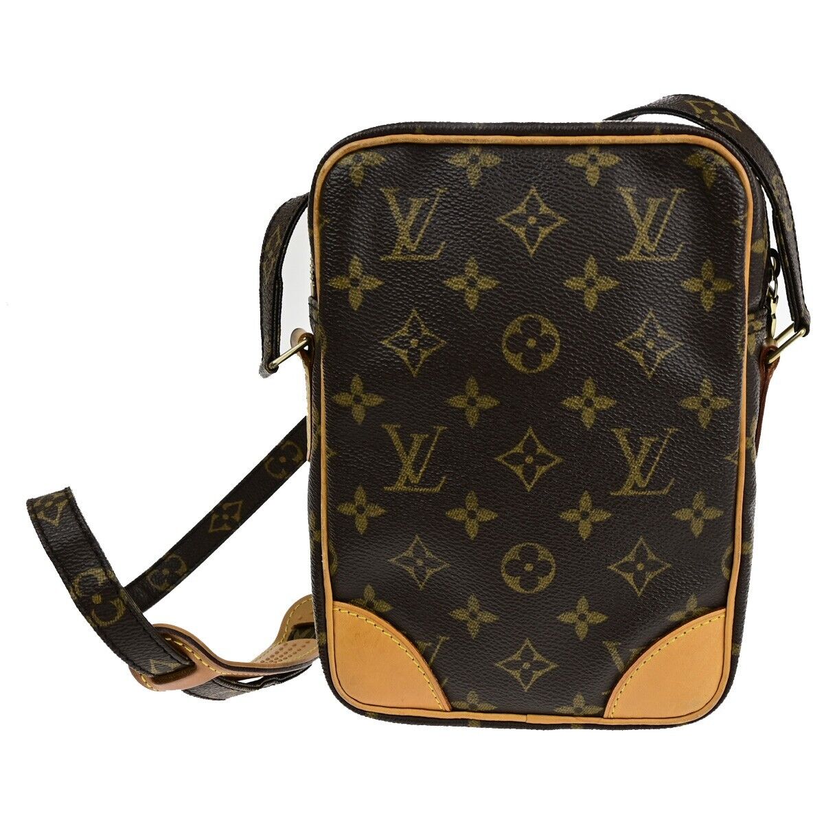 Louis Vuitton Danube, Brown, Canvas, shoulder