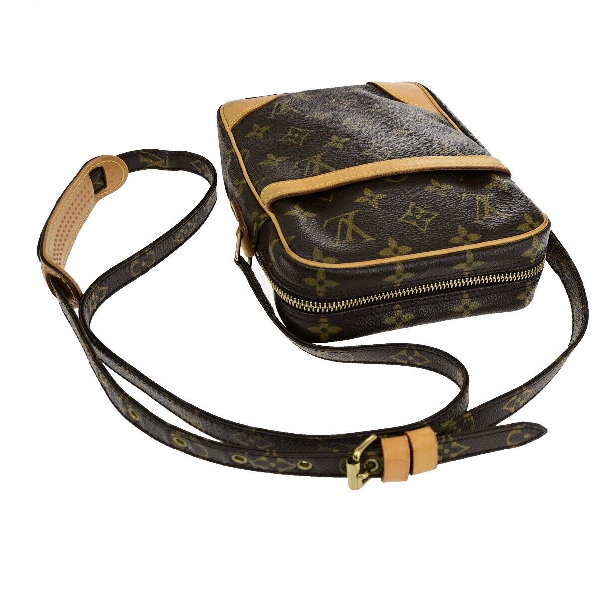 Louis Vuitton Danube, Brown, Canvas, shoulder