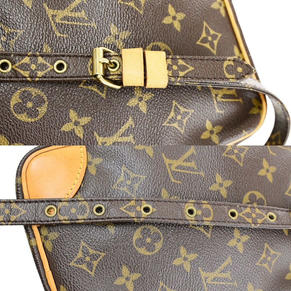 Louis Vuitton Danube, Brown, Canvas, shoulder