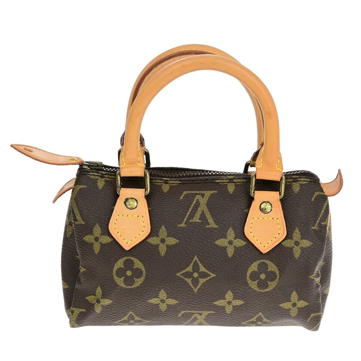 Louis Vuitton Mini speedy, Brown, Canvas, handbag