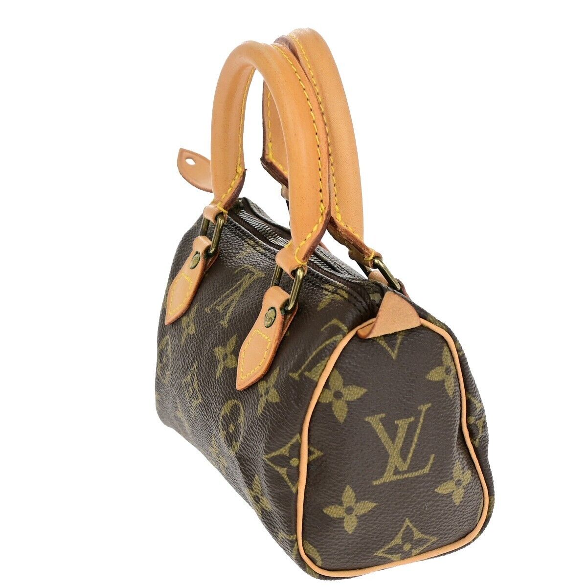 Louis Vuitton Mini speedy, Brown, Canvas, handbag