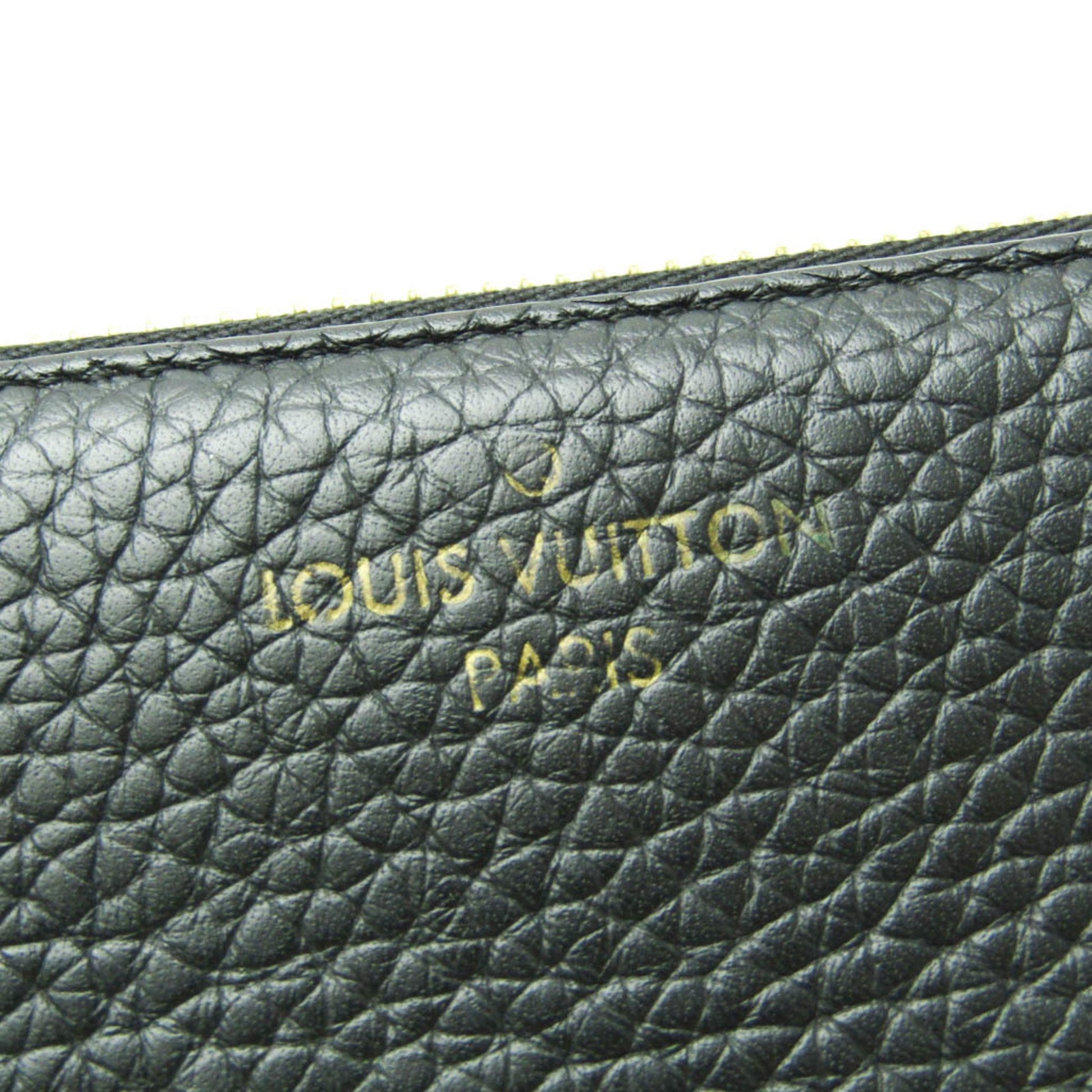 Louis Vuitton Comete, Black, Leather, wallet