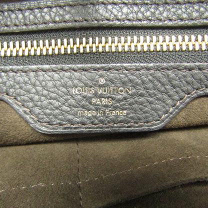Louis Vuitton Mahina, Black, Leather, handbag