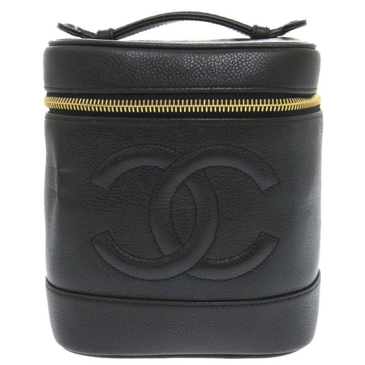 Chanel Vanity, Black, Leather, clutch