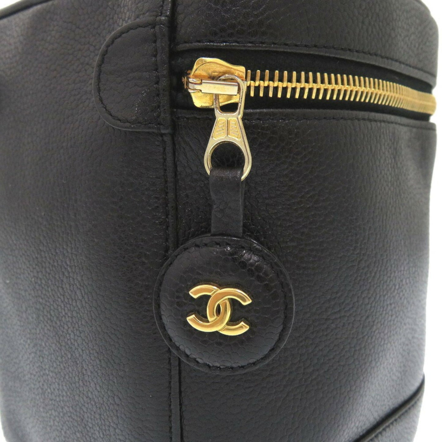 Chanel Vanity, Black, Leather, clutch