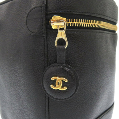 Chanel Vanity, Black, Leather, clutch