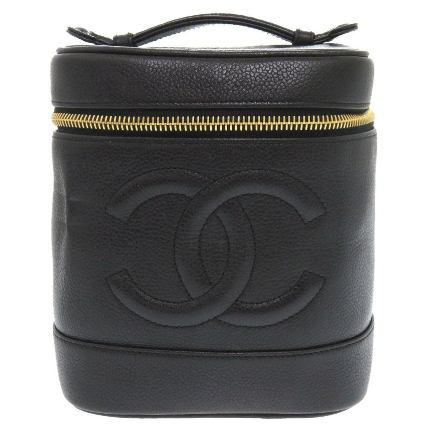 Chanel Vanity, Black, Leather, clutch