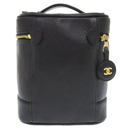 Chanel Vanity, Black, Leather, clutch