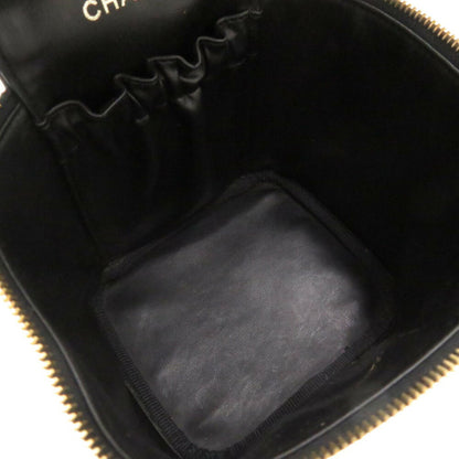 Chanel Vanity, Black, Leather, clutch