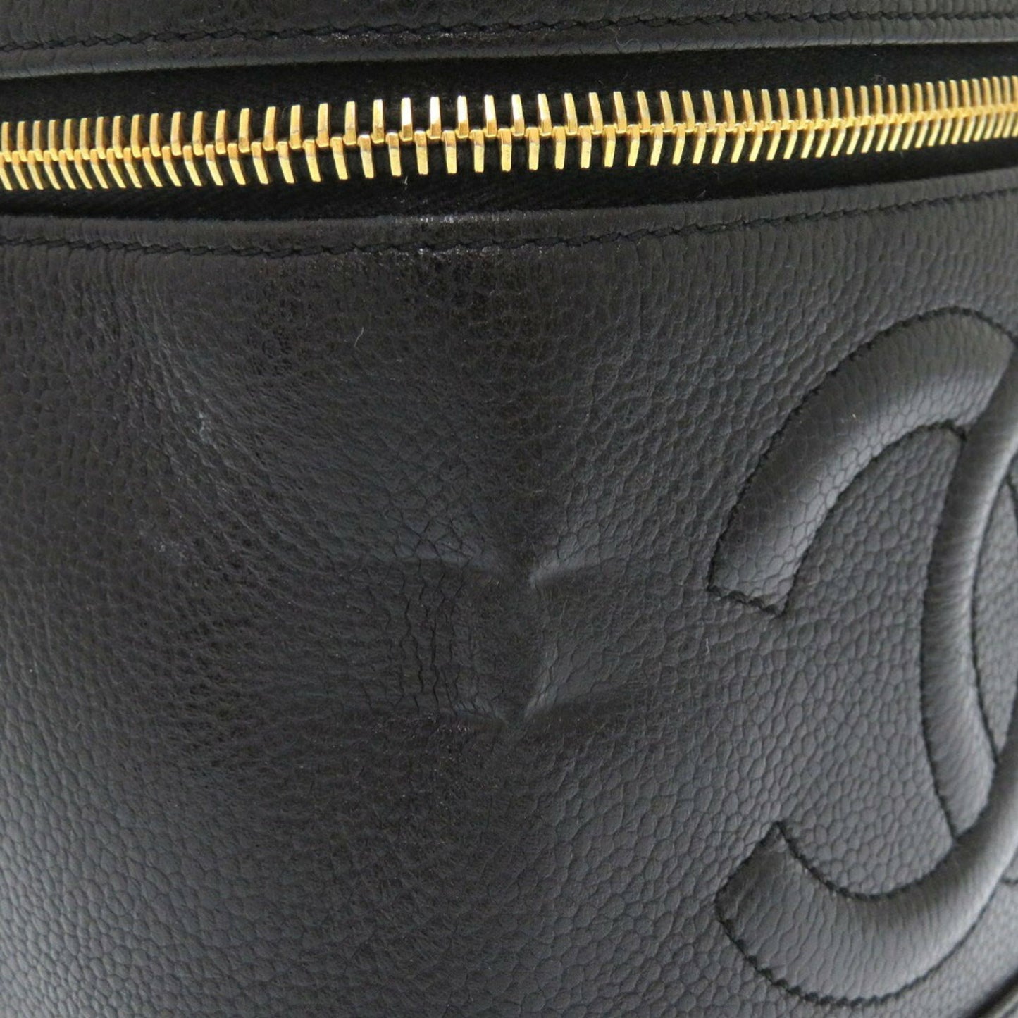 Chanel Vanity, Black, Leather, clutch