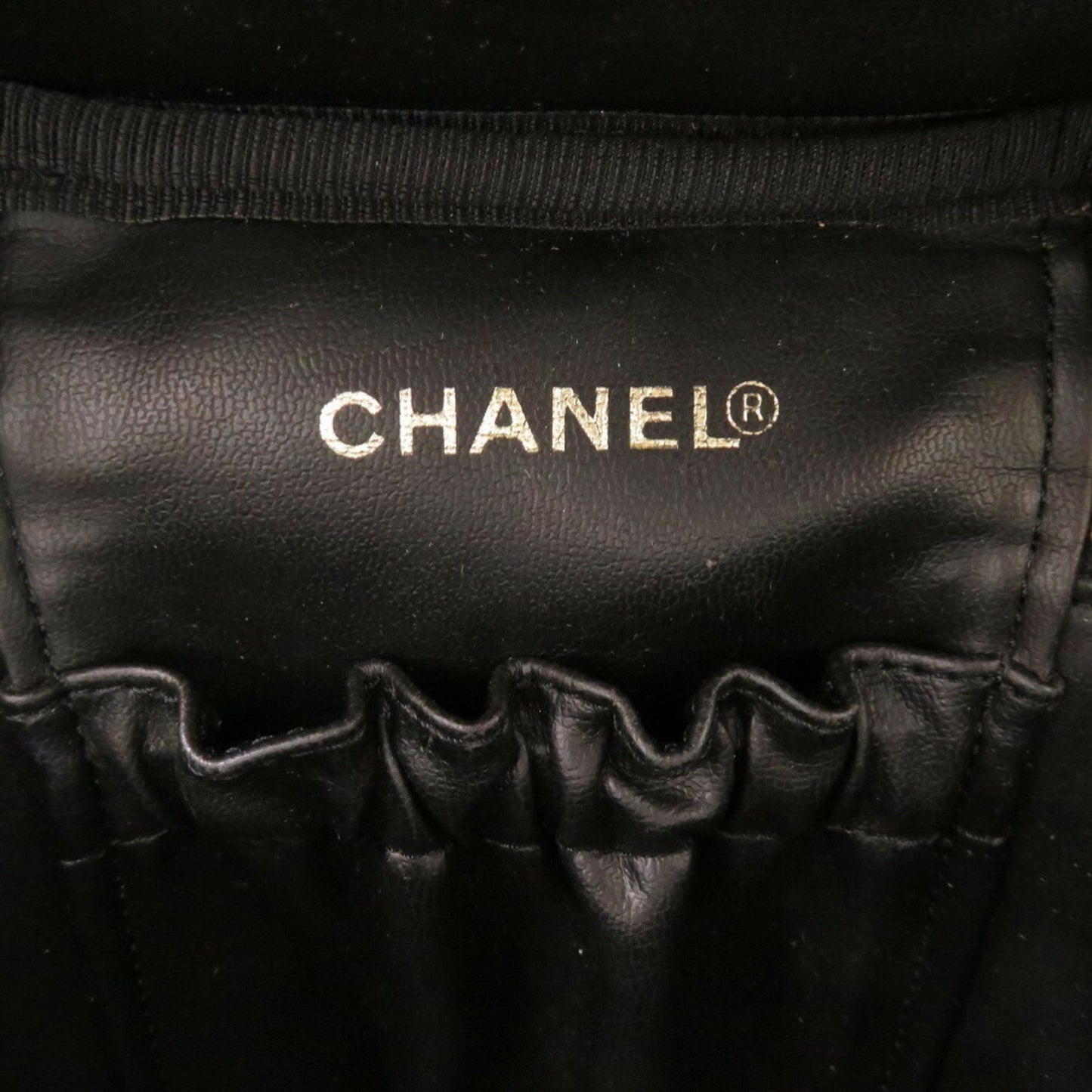 Chanel Vanity, Black, Leather, clutch