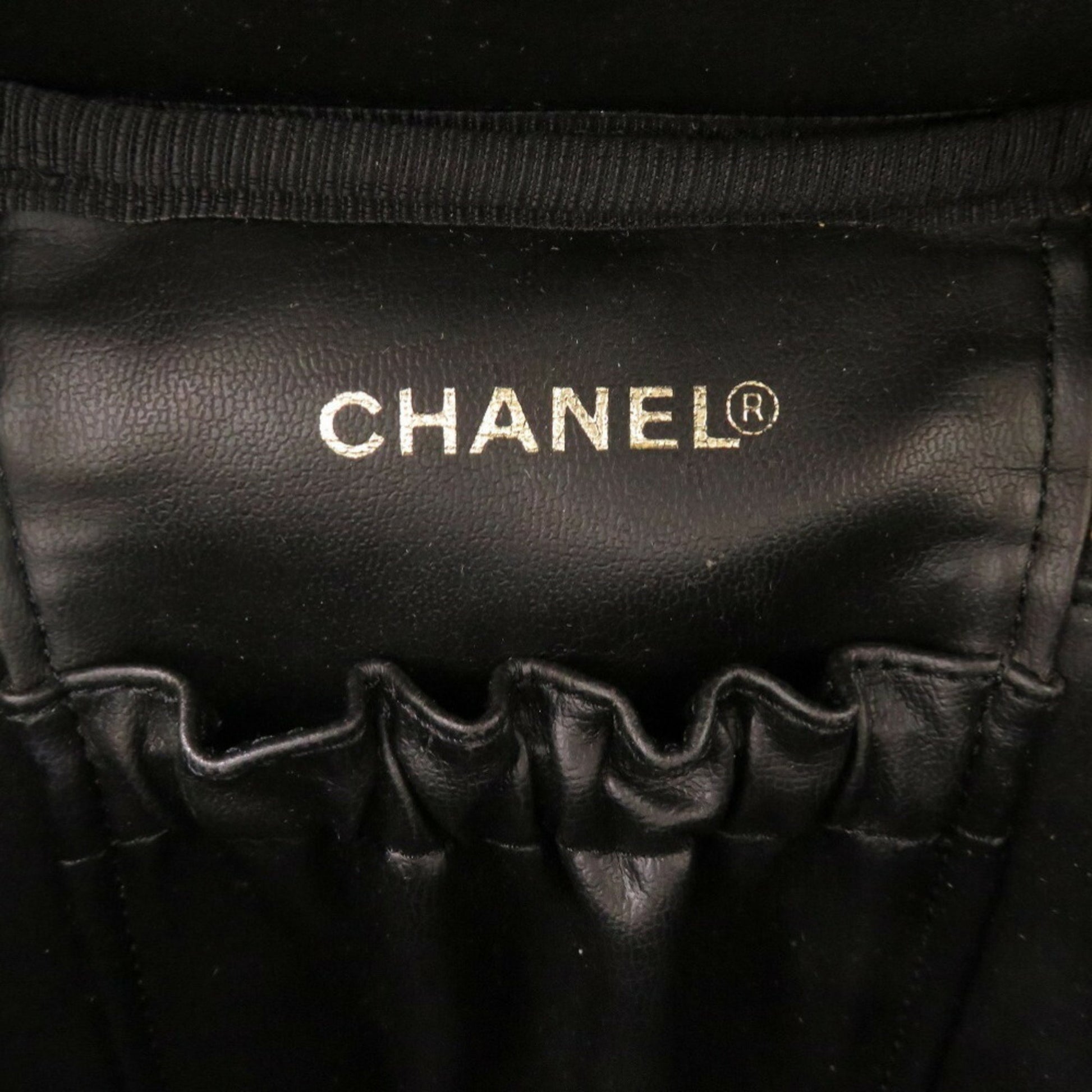 Chanel Vanity, Black, Leather, clutch
