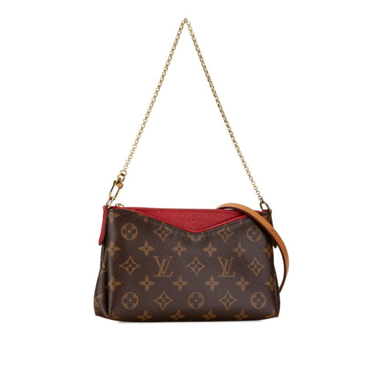 Louis Vuitton Pallas, Brown, Canvas, shoulder