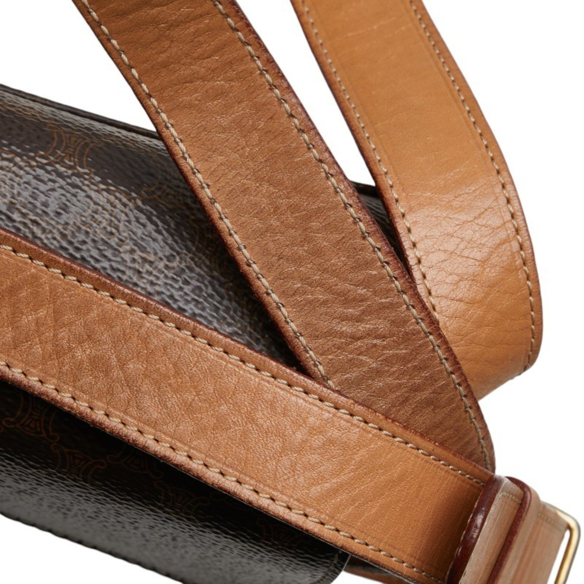 Céline, Brown, Canvas, shoulder