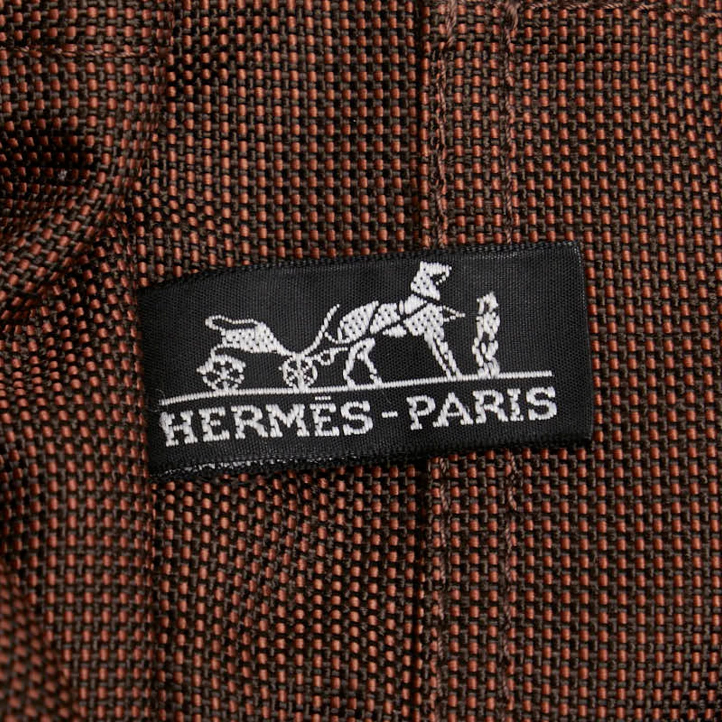 Hermès Herline, Brown, Canvas, backpack