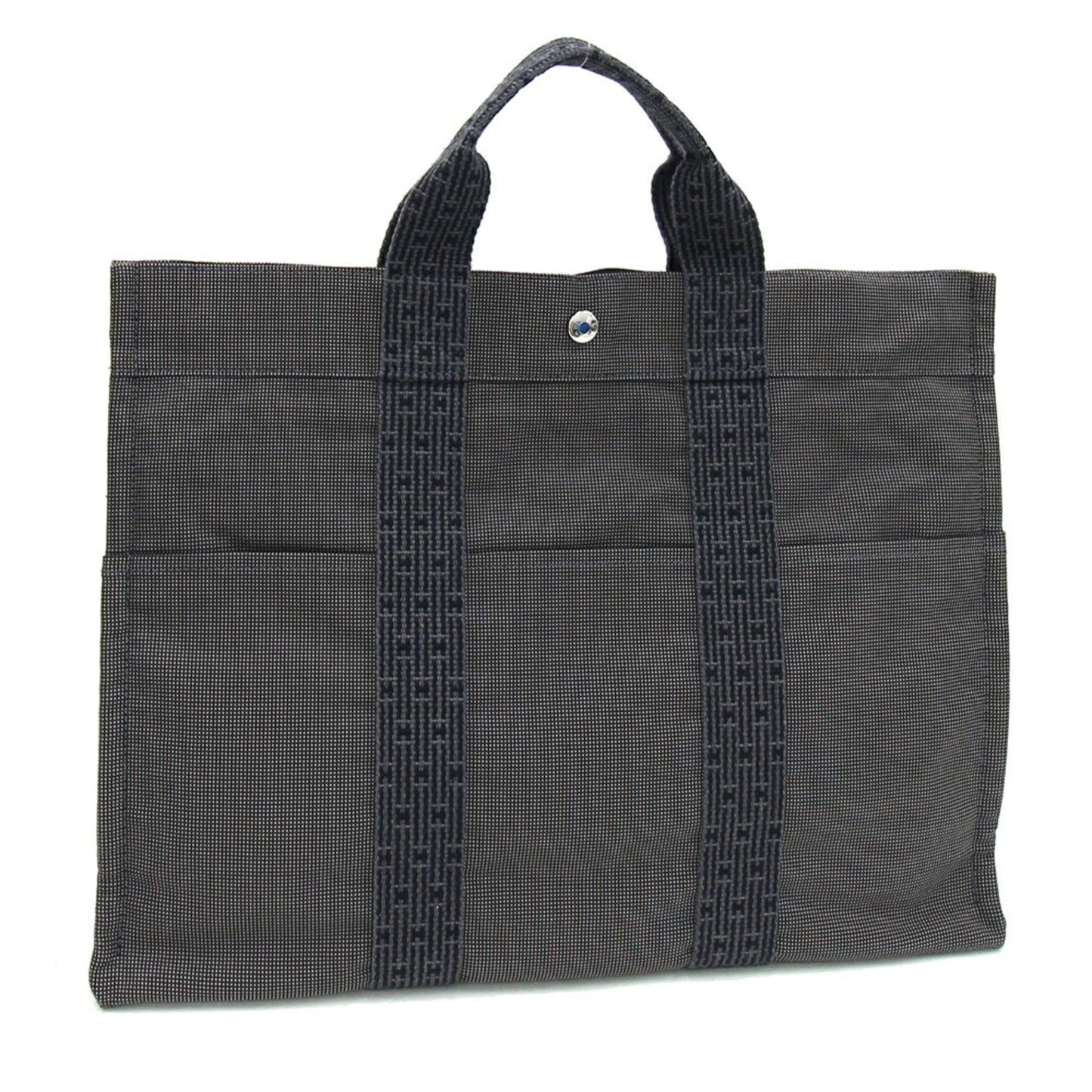 Hermès Herline, Grey, Canvas, tote