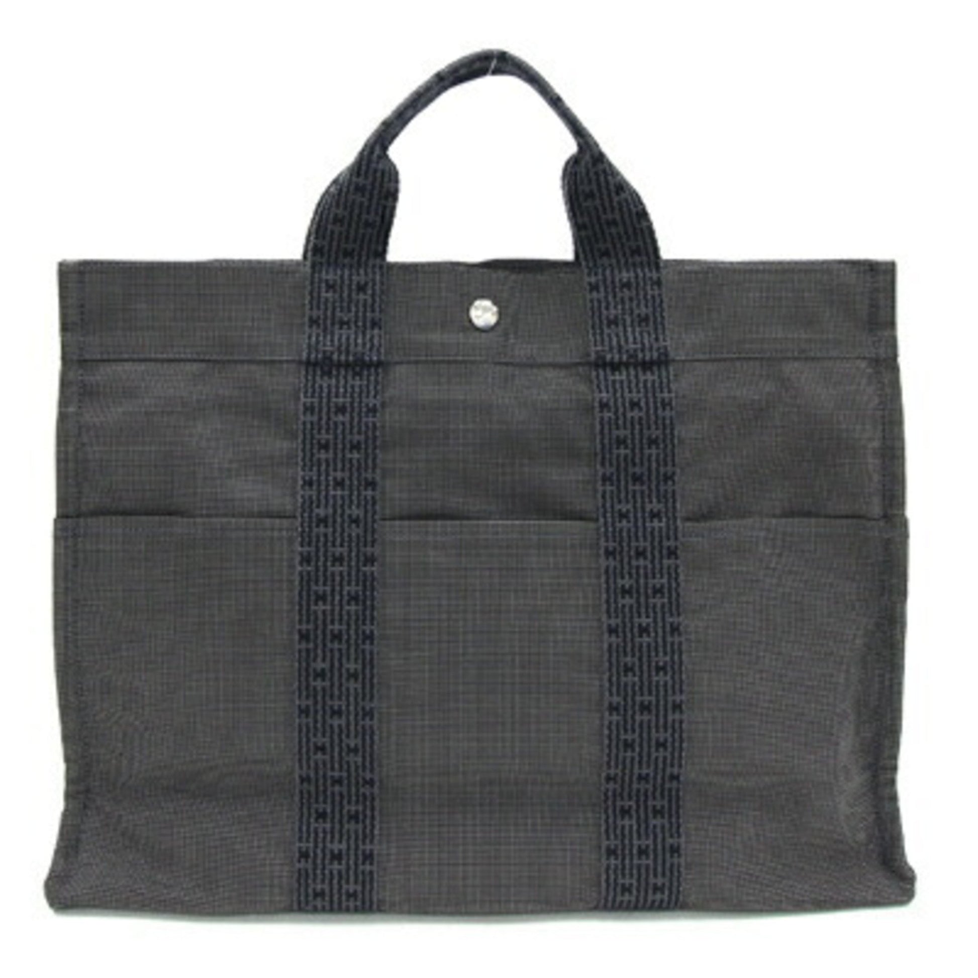 Hermès Herline, Grey, Canvas, tote