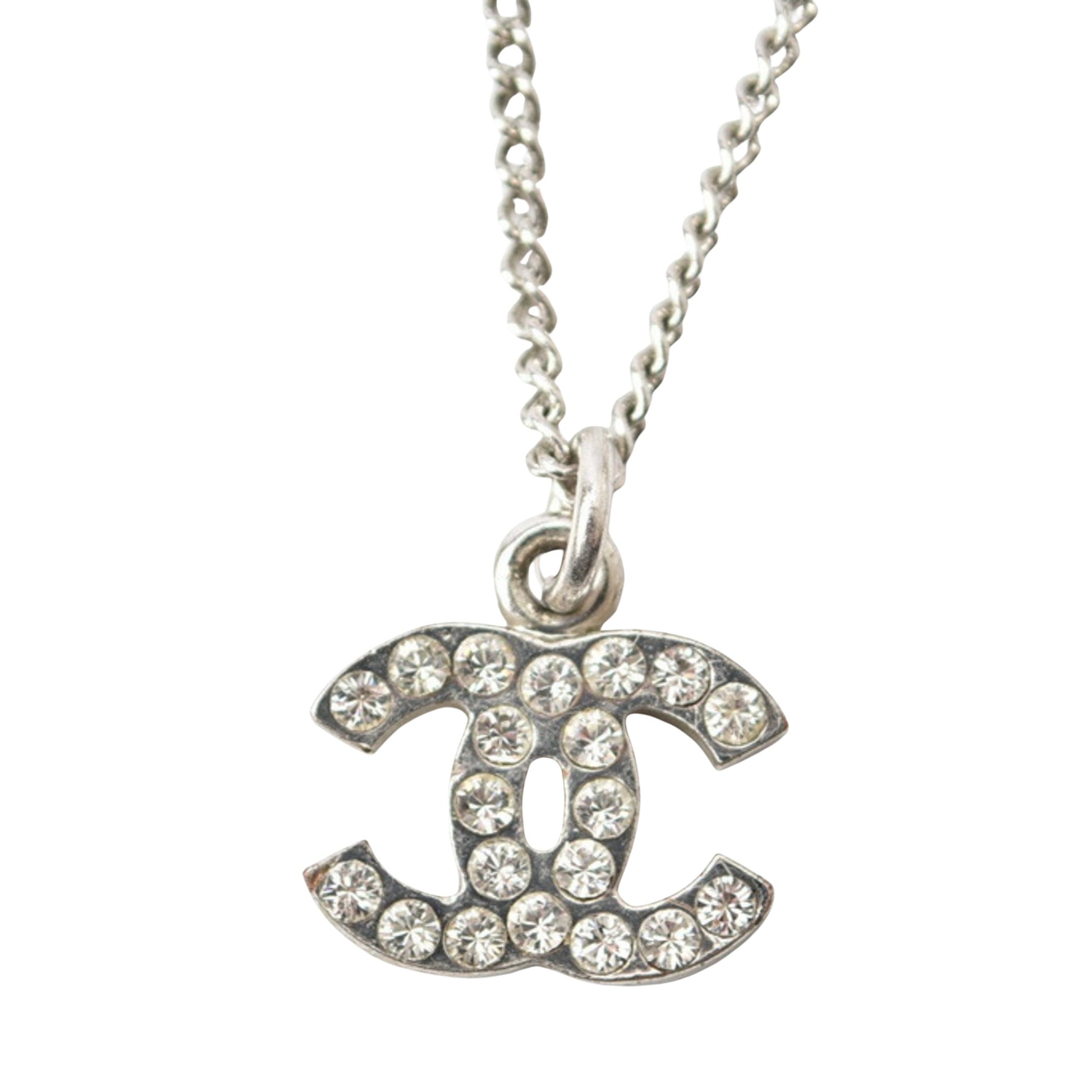 Chanel Coco Mark, Silver, Metal, necklace