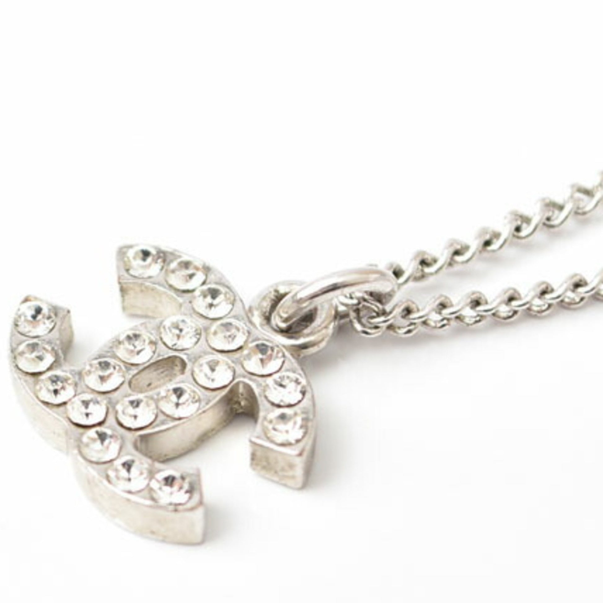 Chanel Coco Mark, Silver, Metal, necklace